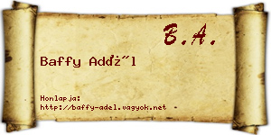 Baffy Adél névjegykártya